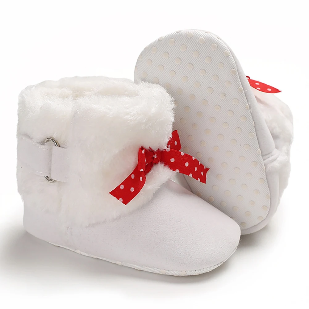 Женская зимняя детская обувь плюс мягкая подошва бархатные теплые зимние сапоги маленьких обувь для От 0 до 1 года для маленьких девочек