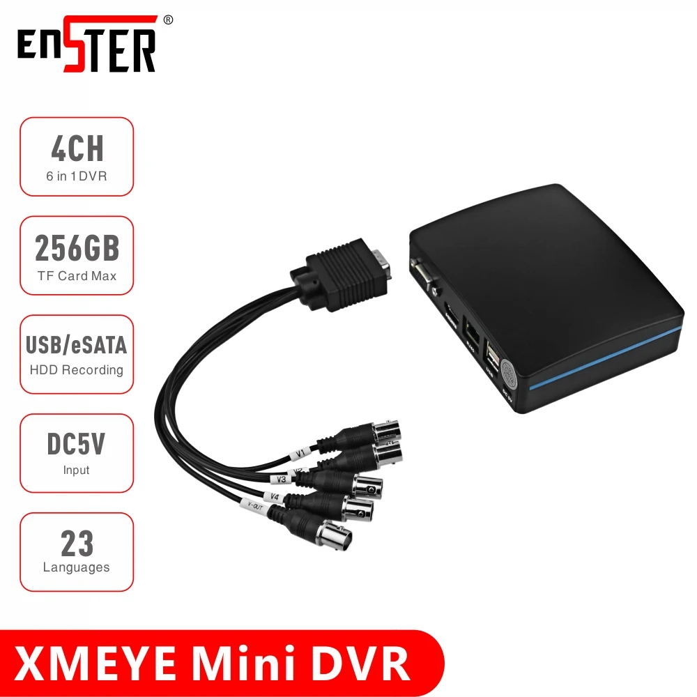 Цифровой видеорегистратор ENSTER 6 в 1 аналоговый регистратор TVI XVI AHD 1080P супер мини
