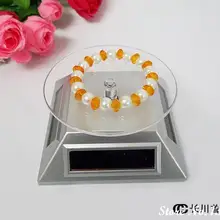 Серебряная солнечная батарея AAA 2-way powered ювелирные часы телефон вращающийся стенд держатель