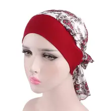 Женская винтажная шляпа-тюрбан с цветочным рисунком, хлопковая эластичная повязка на голову, шапка с принтом в пиратском стиле, кепка chemo для мусульман