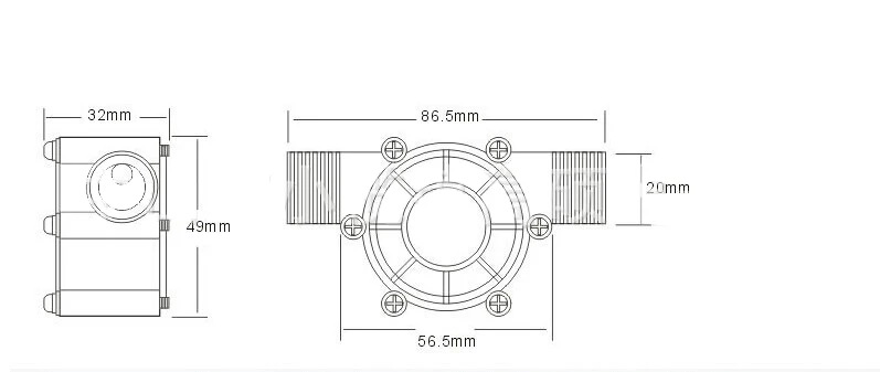 Geração de Energia da Tubulação de Água do Gerador de Energia da C.c. da Tensão Mini para a Bateria Pequena a Lâmpada do Diodo Emissor de Luz ou o Carregamento do Telefone C.c. Tensão 12 v 80 da 4.2v 5v Geração de energia da tubulação de água