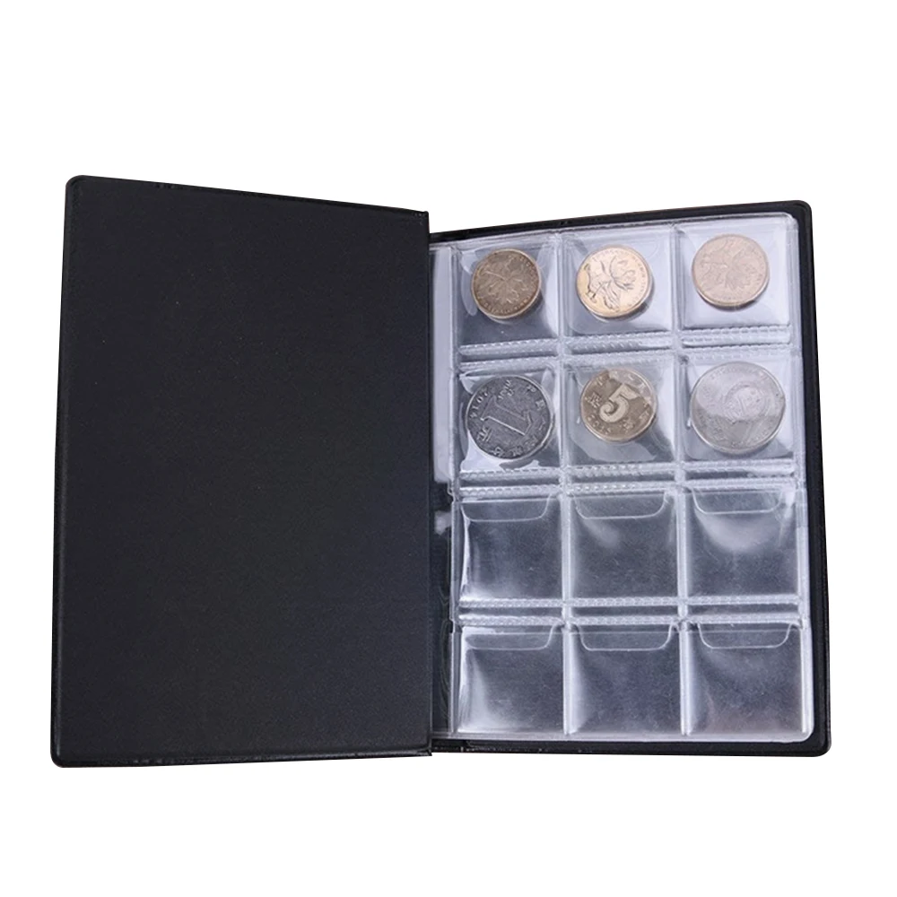 

120 Coins Collection Book Black Commemorative Coin PVC Album Volume Case Storage Pockets Money Russian Language Penny Holders