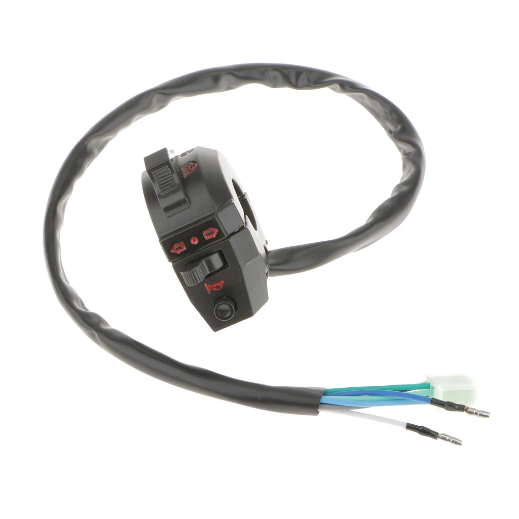 1 Pcs Aluminum Waterproof Motorcycle Handlebar Control Switch For Emergency Light Turn Signal Light Switch Fit 7/8