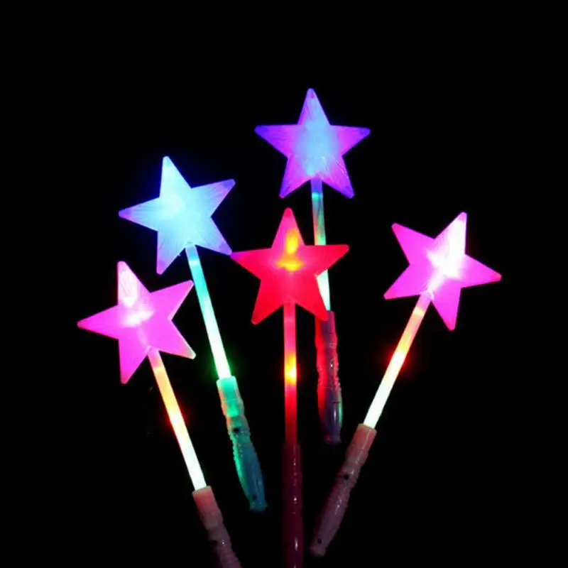 

Luminous Light Up Shiny Bling Glowing Toys for Children Crystal Star Led Magic Stick Birthday Interact Play Game