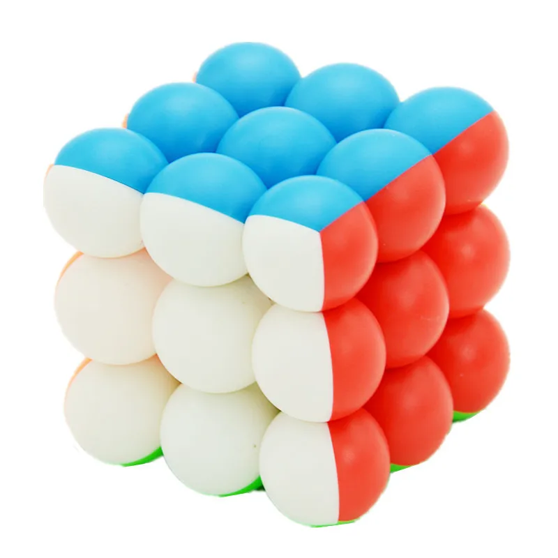 

YJ 3X3X3 Round Bead Ball Speed Magic Cube Puzzle Colorful Smooth Professional Magico Educational Toy Special Toys For Children