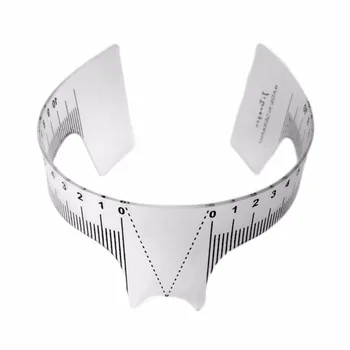 

5PCS Plastic Eyebrow Ruler Tattoo Permanent Makeup Radian Ruler Shaping Tool Beginner Tatoo Eyebrows Foot Positioning Nose Semi