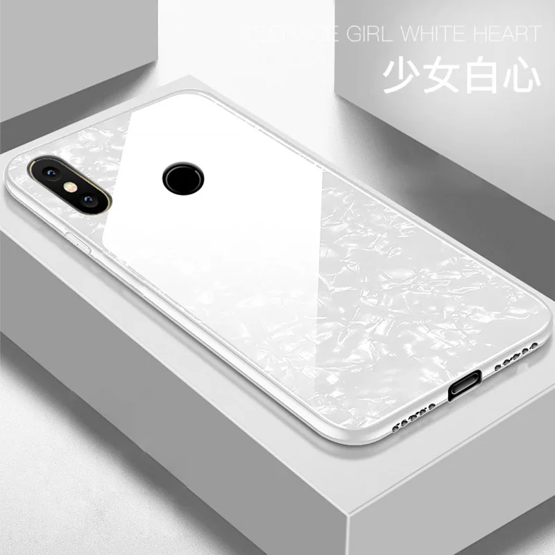 SemgCeKen чехол из мраморного стекла для Xiaomi mi Mix 2 s 2 s mi x2 mi x2s роскошный чехол для телефона 3d жесткий защитный чехол etui - Цвет: white