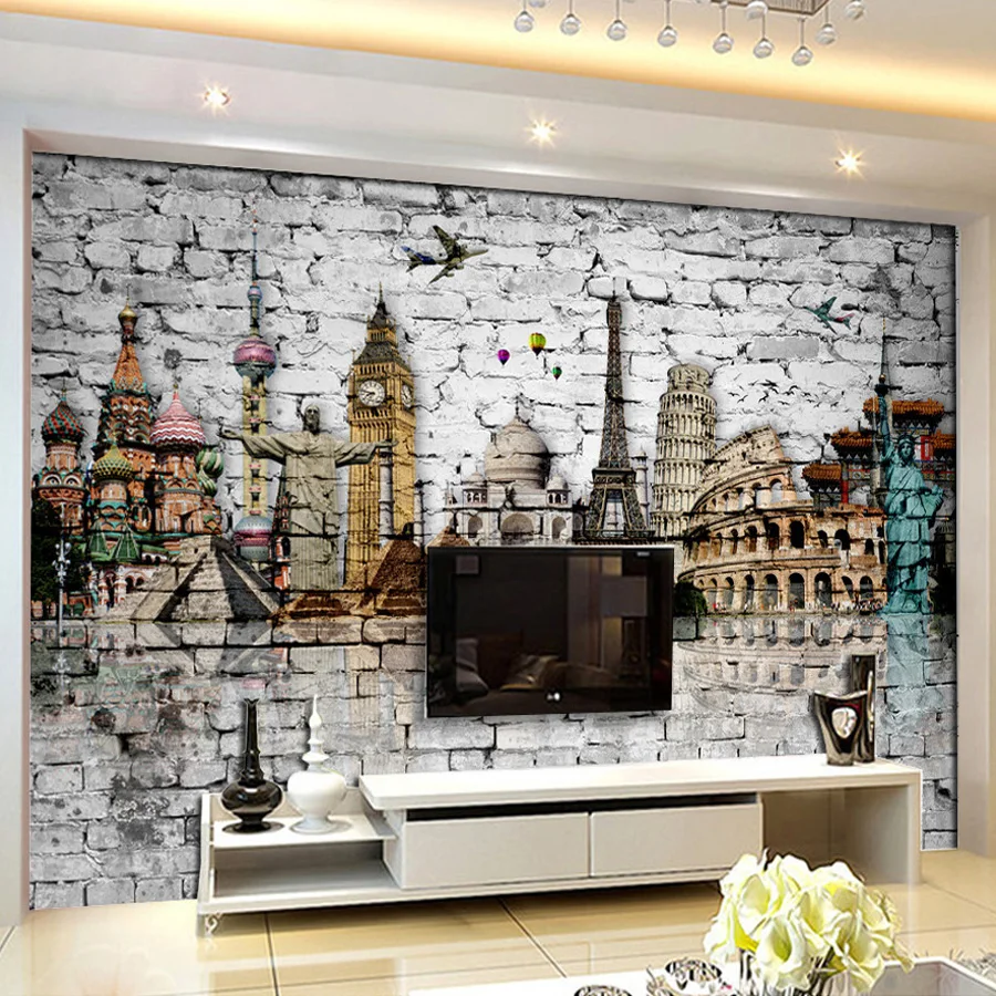 papel de parede mural personalizado 3d arquitetura 02