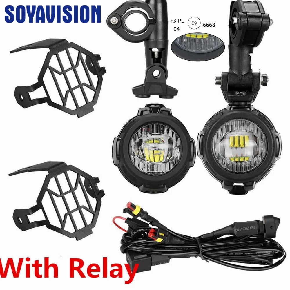 

2pcs Auxiliary Fog Light 40W LED Assembly Combo Light For BMW R1200GS ADV F800GS R1100GS Motocycle Motorbike Safety Driving Lamp