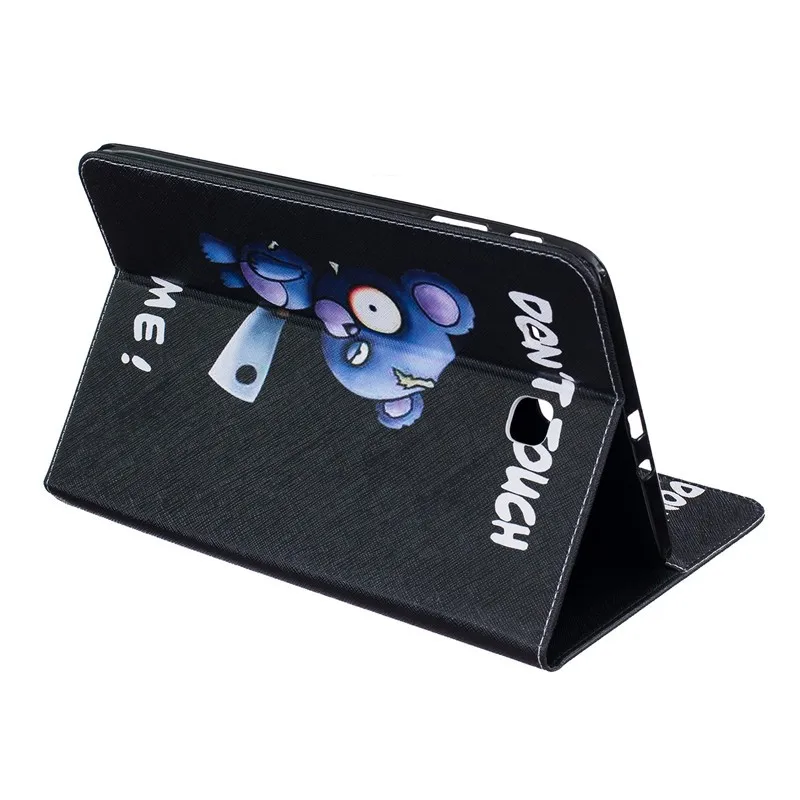 For Samsung Galaxy Tab E 9.6 Case SM-T560 T561 Butterfly Flower Bear Pig Cartoon Wallet  PU Leather Back Silicon Tablet Cover (30)