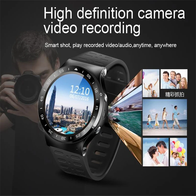 

(In Stock) ZGPAX S99A 3G Smart Watch Android 5.1 2.0MP Cam GPS WiFi Pedometer Heart Rate 3G Smartwatch PK KW88 No.1 D5 X3 Plus