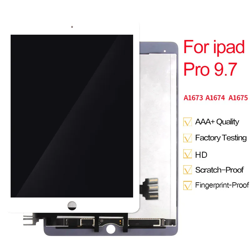 

Top Tablet Lcd Screen Touch Panel display Assembly For iPad Pro 9.7" Black White ML0F2LL EMC2827 A1673 A1674 A1675 With Tools