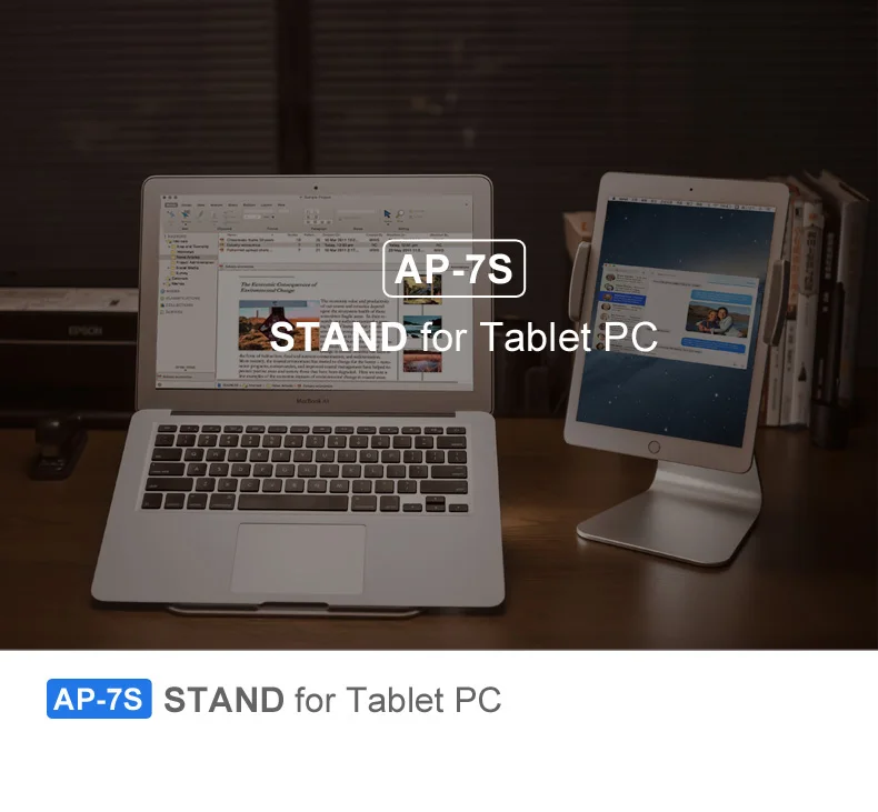 AP-7S алюминия tablet Подставка для планшета с зажимом для 7 дюймов to13 дюймов устройства, Универсальный гибкий брендовая Подушка держатель