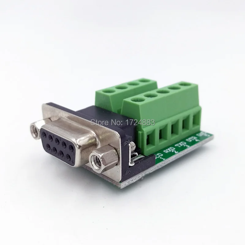 

DB9 Adapter RS232 Serial Signals Terminal Module Interface Converter To Terminal DB9 Connector Male Female D sub