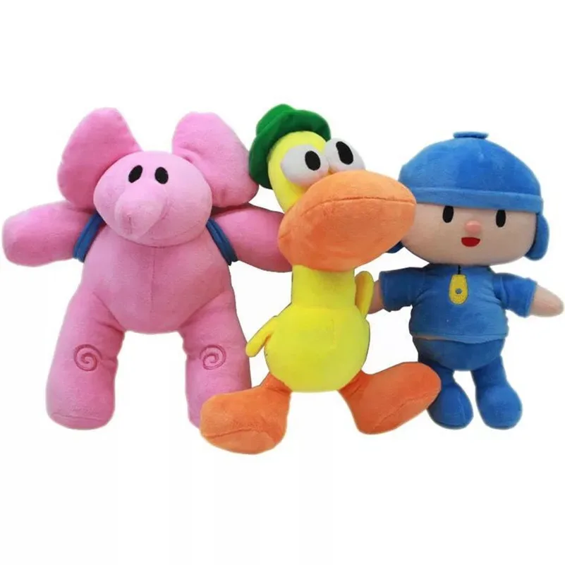 

1pieces/lot cartoon plush pocoyo zinkia doll elephant duck dog toys Decoration of household car decoration Christmas gift