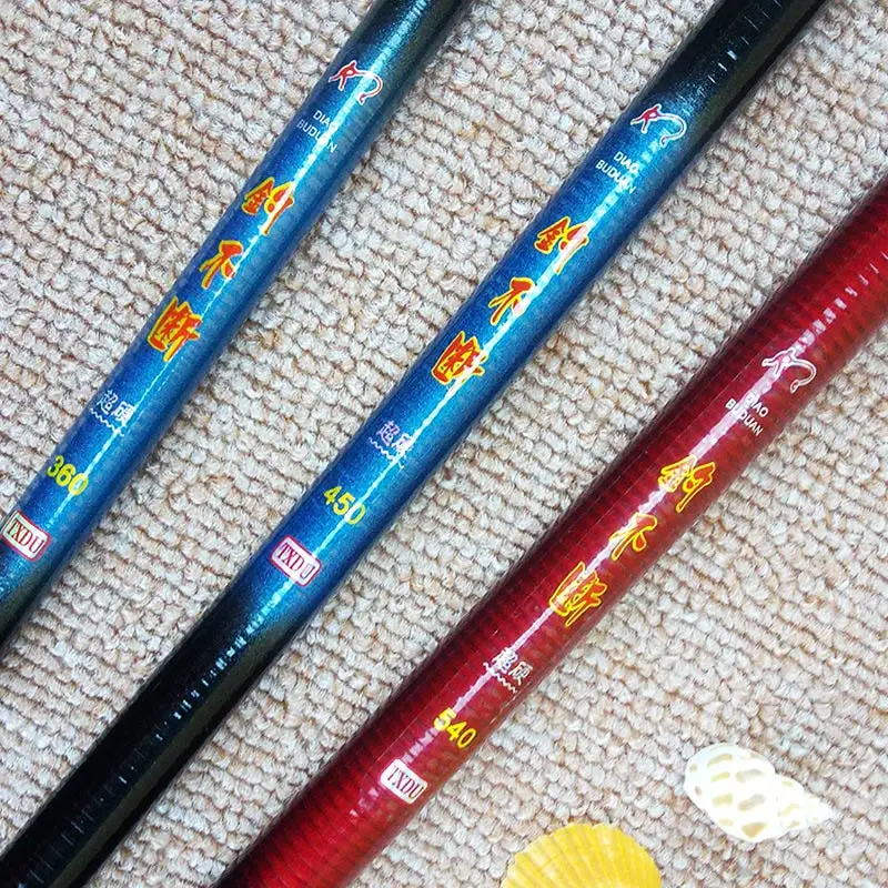 Stream fishing rod Thread FRP Telescopic fishing rod1.9m- 5.4m Ultralight Hard Fishing Pole for Stream Freshwater winter fishing