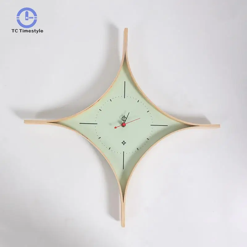 

Wall Clock Creative Quartz Needle Mute Natural Wood Modern Hanging Watch Living Room Decoration Adornment Crafts Big Clocks Gift