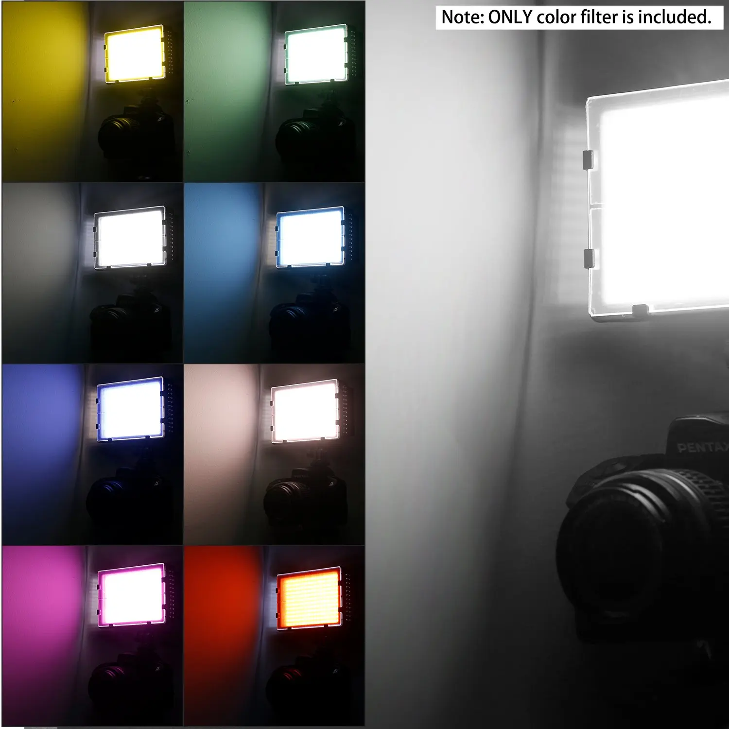 Neewer 8-Pack светильник ing цветной фильтр Tansparent фильтр для коррекции цвета в 8 для Neewer CN160 CN126 CN216 светодиодный видео светильник