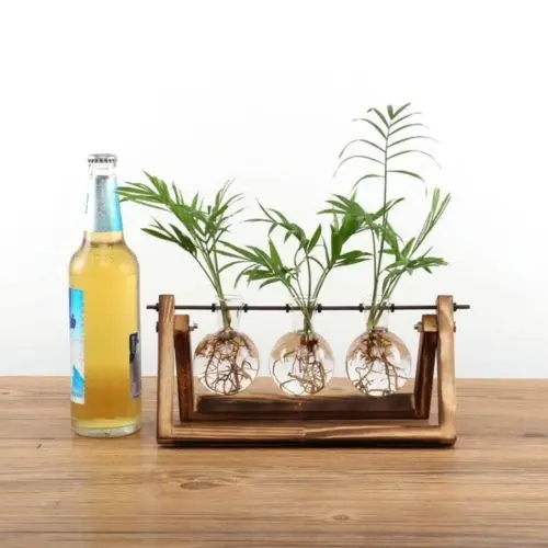 Стеклянные вазы настольная деревянная подставка Винтаж Домашний Декор кашпо горшок террариум - Цвет: 3 pot