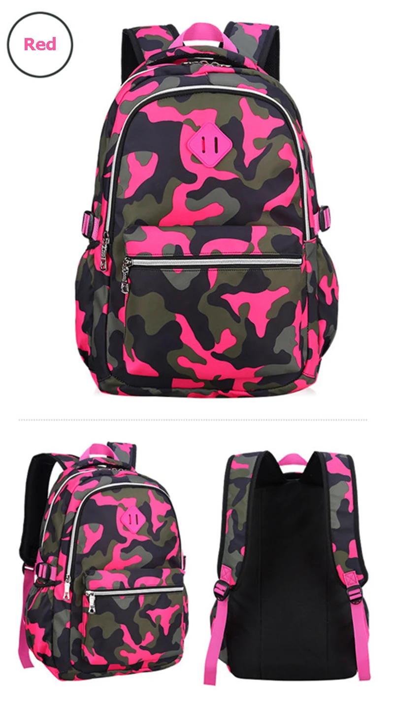 Camouflage Boys School Backpack Teenager Children Primary Schoolbag Girl Travel Laptop Backpacks Nylon Orthopedic Mochila BP0203 (13)