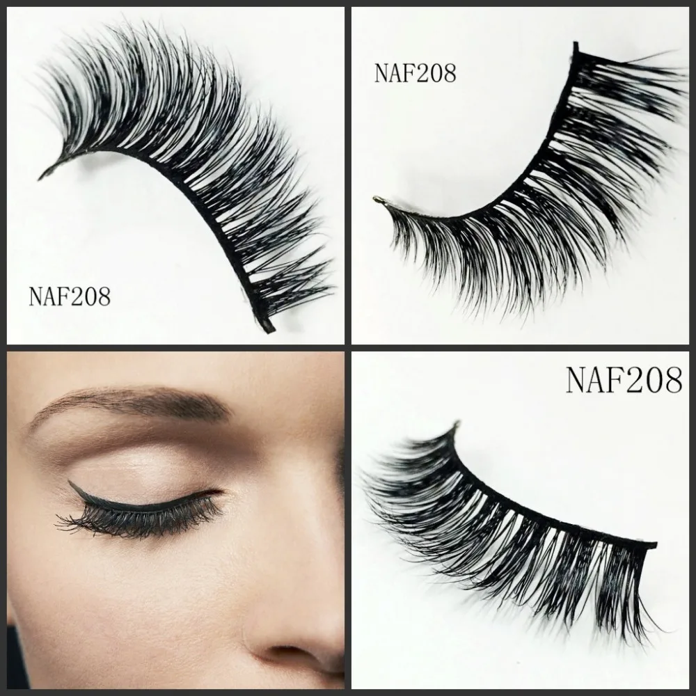 Handmade 100 Real Mink Hair 3D Mink Lashes Natural Thick False