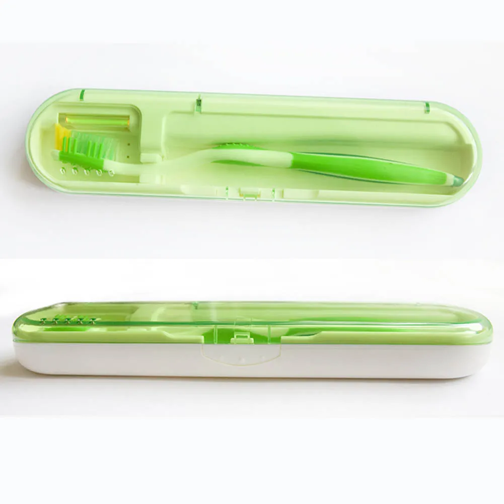 Портативная зубная щетка Автоматическая дезинфекция УФ стерилизация случае зубная щетка для путешествий инструмент для стерилизации коробка Горячая МДФ - Цвет: Зеленый