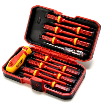 

13pcs Insulated Electrical Screwdrivers Multi-purposes Screwdriver Kit for 1000V Power Electrician Hand Tool Mayitr