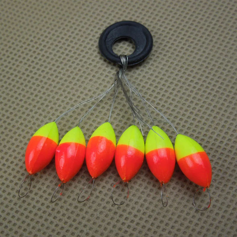 30 set/Lot,foam fishing float,seven star float,color is red with yellow
