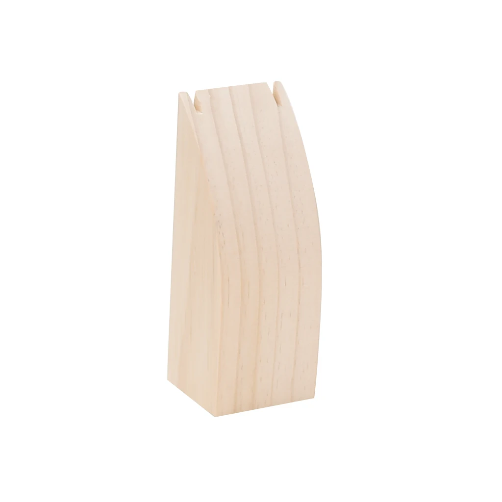 15.2x6x5cm Неокрашенные натуральные деревянные Цепочки и ожерелья цепи стенд Дисплей ювелирные изделия полка-органайзер для хранения картина декоративные Поделочные материалы - Цвет: 15.2x6x5cm