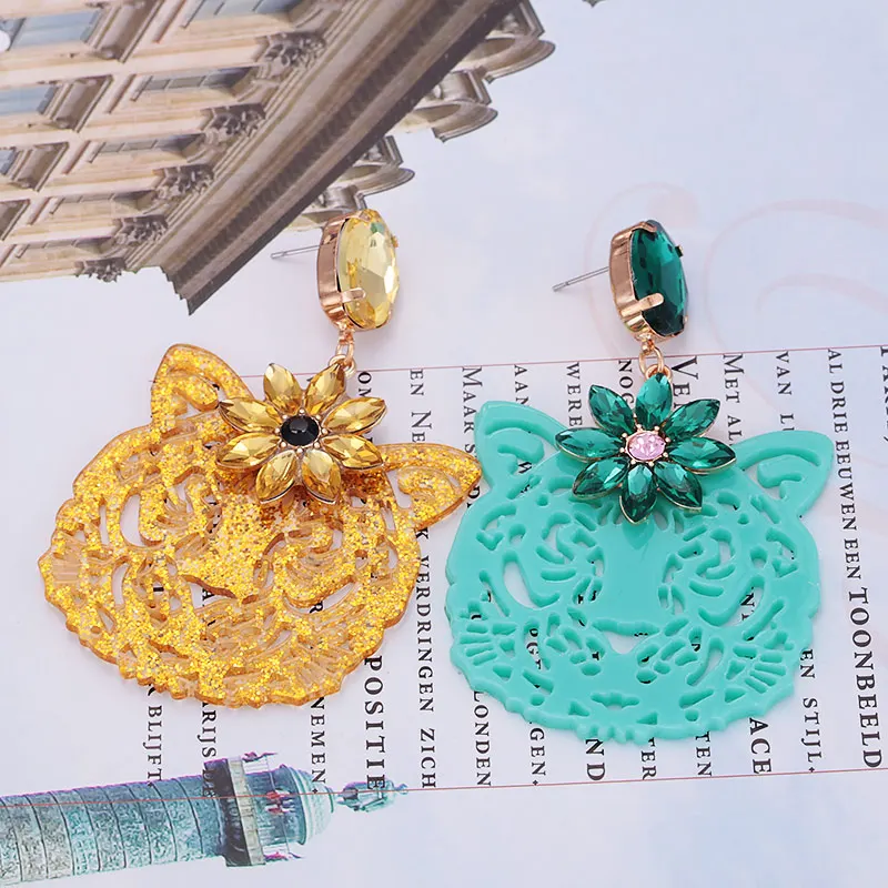 Sehuoran oorbellen Crystral Resin Drop Earrings For Women Earings Fashion Jewelry (15)