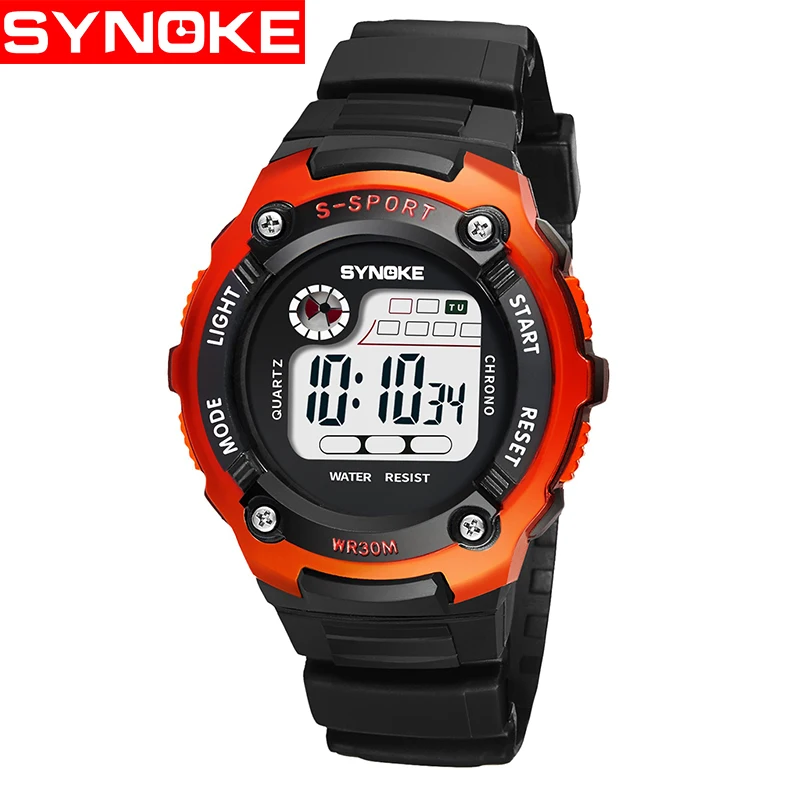 SYNOKE NEW Digital Children Watch  Electronic Child Sport Wrist Watch Digital-watch for Girl Boy Kids Watches Girls Boys Clock