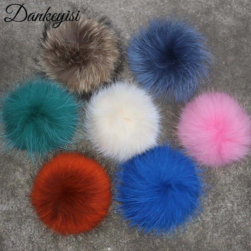 

DANKEYISI 5pcs 15cm Real Fox Fur Pompom Fur Balls Fur Pom Poms For Hats Cap Natural Raccoon Fur Pompon For Scarf Gloves Keychain
