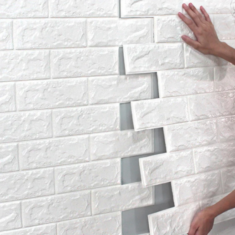 Горячая ПЭ Пена 3D Обои DIY настенные наклейки Настенный декор тисненые кирпичные каменные обои комнатный дом 60X15 см плакат
