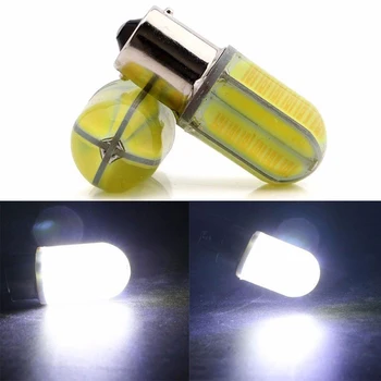 

2PCS/Lot DC 12V Car-Styling White 1156 BA15S Car Turn Signal COB Led Lights Automobiles Silica Brake Lamp Reverse Light