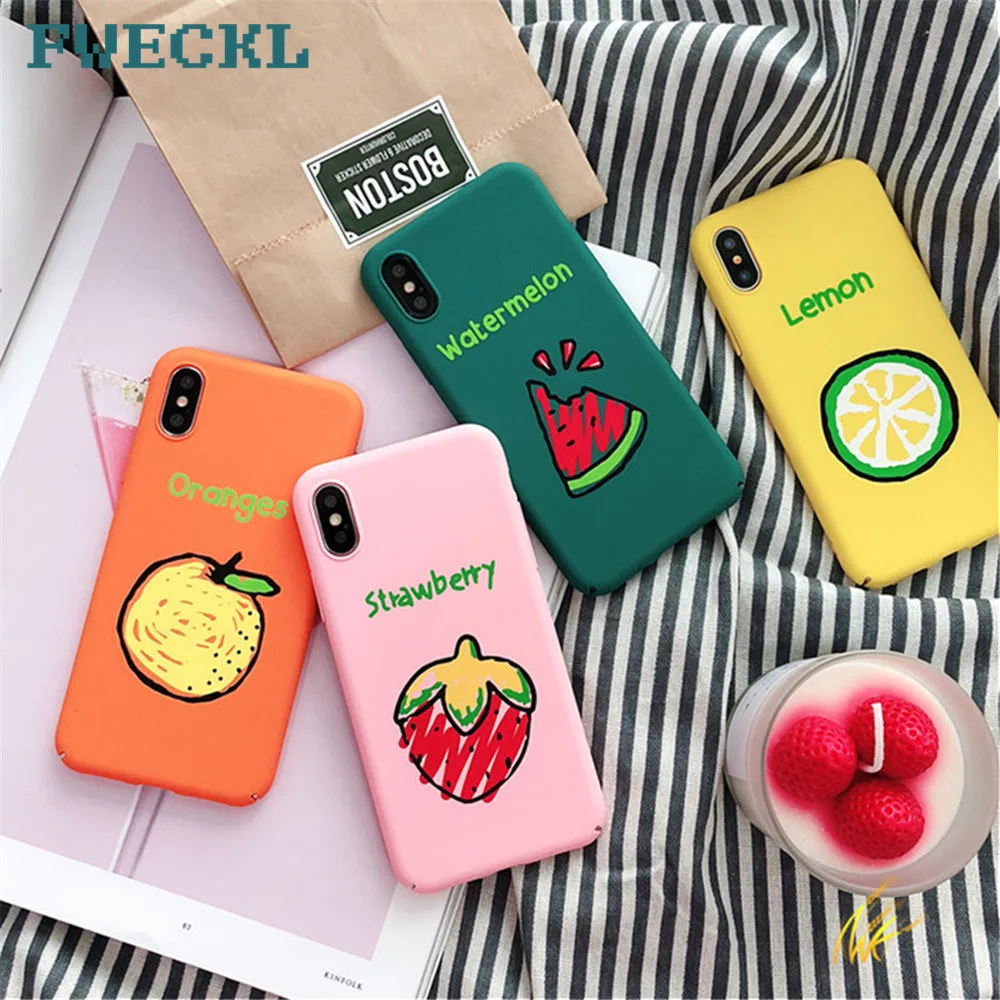 Summer fruit Strawberry watermelon Orange lemon Cartoon