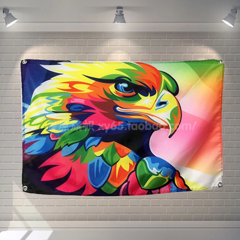 

"Eagle" Pop Art Classic Movies Poster Cloth Flag Banners Placard Bar Billiards Hall Studio Theme Wall Hanging Decoration