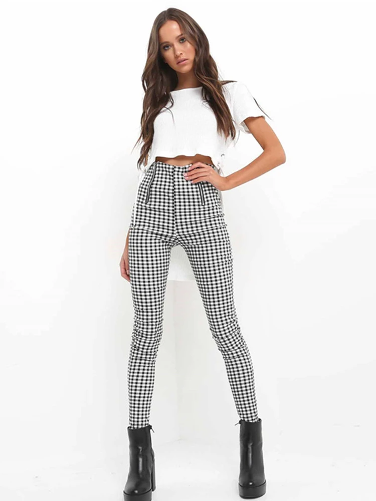 plaid pants women