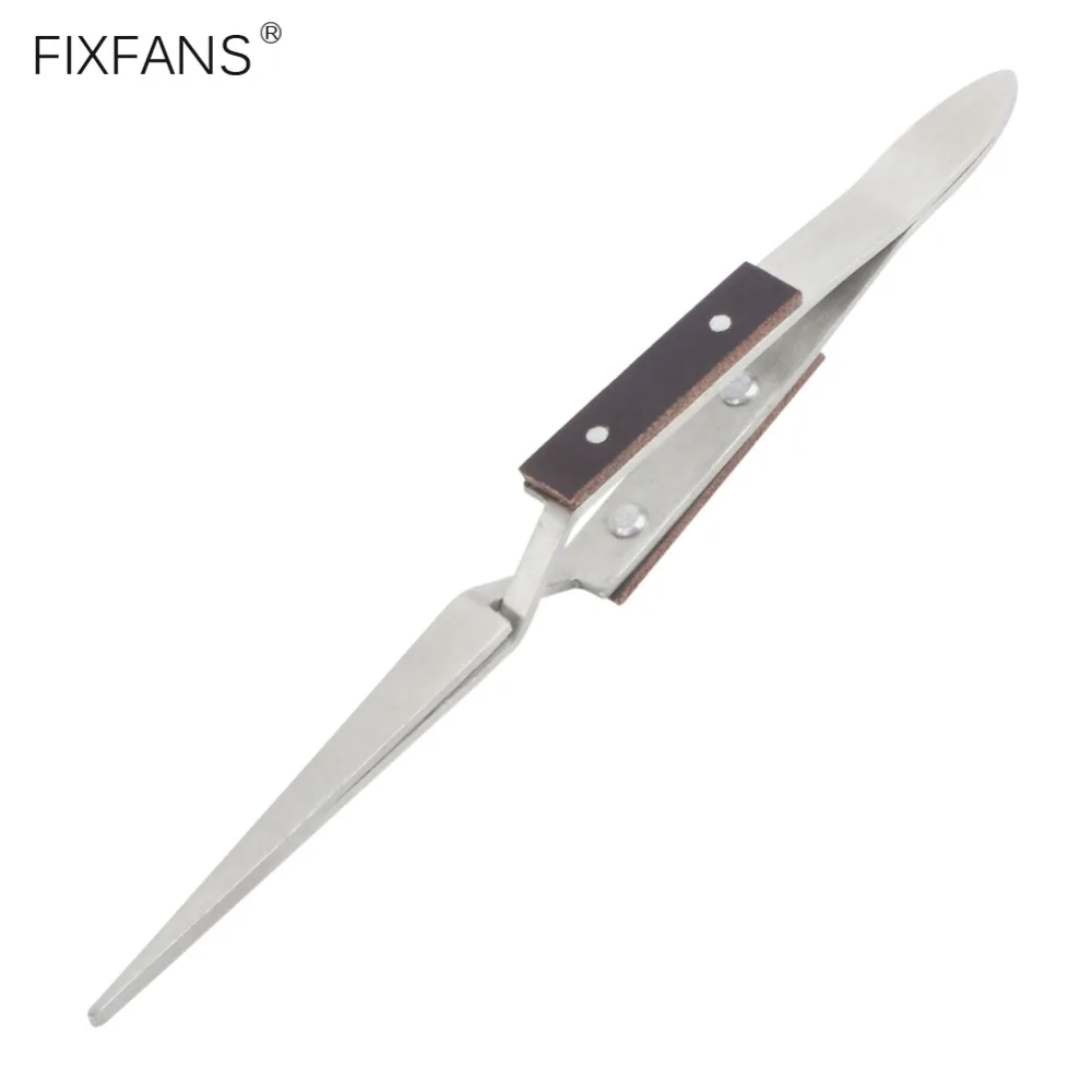 162mm-Cross-Lock-Reverse-Tweezers-with-Straight-Tips-Fiber-Wooden-Grip-for-Craft-Hobby-Jewelry-Model-Making-Soldering-Tool