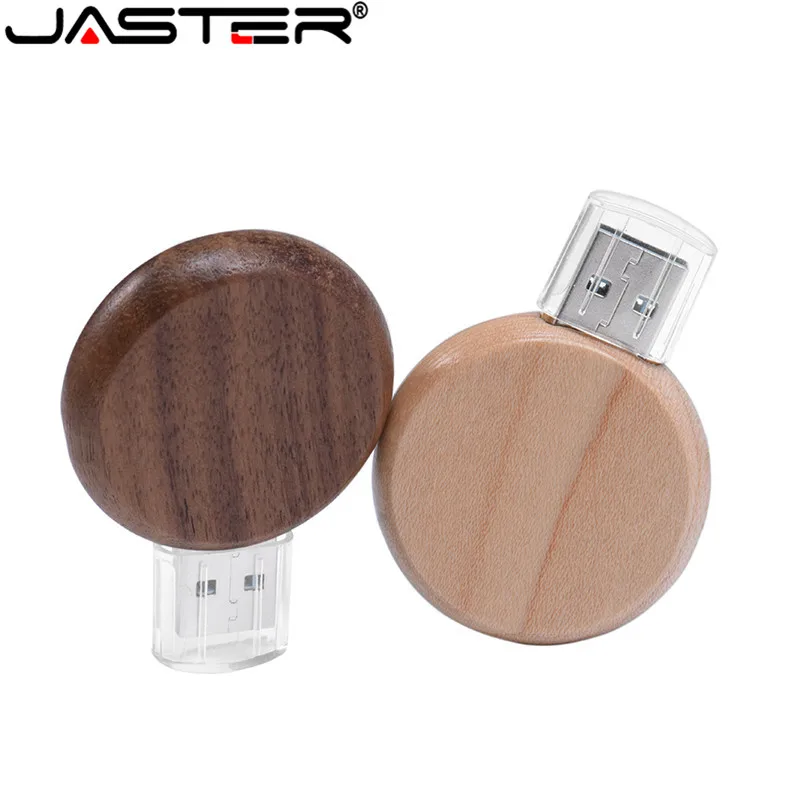 

Wooden Mini USB Flash Drive 4GB 8GB 16GB 32GB 64GB USB 2.0 Flash Stick Pen Drive Round wood Pendrive