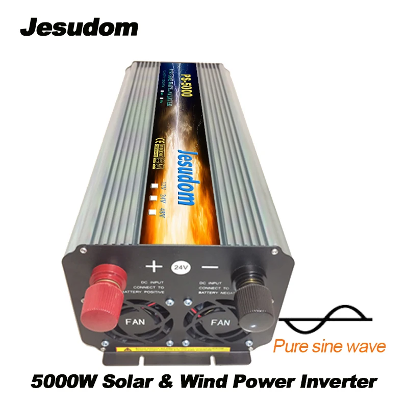 

Solar Grid off Inverter 5000W/5KW Surge Power 10000W/10KW DC24V48V60V72V to AC220V/230V/240V,50HZ Solar Pure sine wave Converter