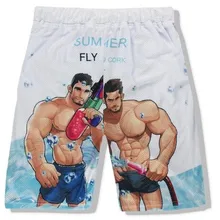 Пляжные шорты для серфинга эластичные сетчатые вентилируемые шорты мужские с 3D принтом мужские свободные быстросохнущие