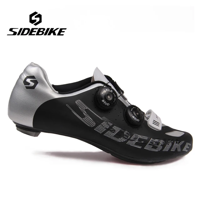 Cheap SIDEBIKE Professional Lightweight S2-Snap Knob Athletic Shoes Bicycle Cycling Carbon Fiber Shoes Road Bike Self-Locking Shoes