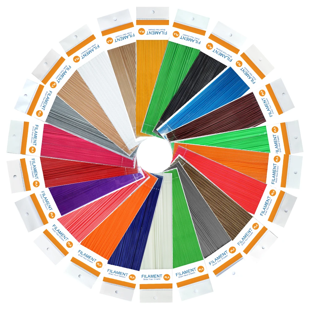 

220 Meters 22 Colors 22 Bags Wholesale 1.75mm Filament Printing Material 3D Pen PLA Threads