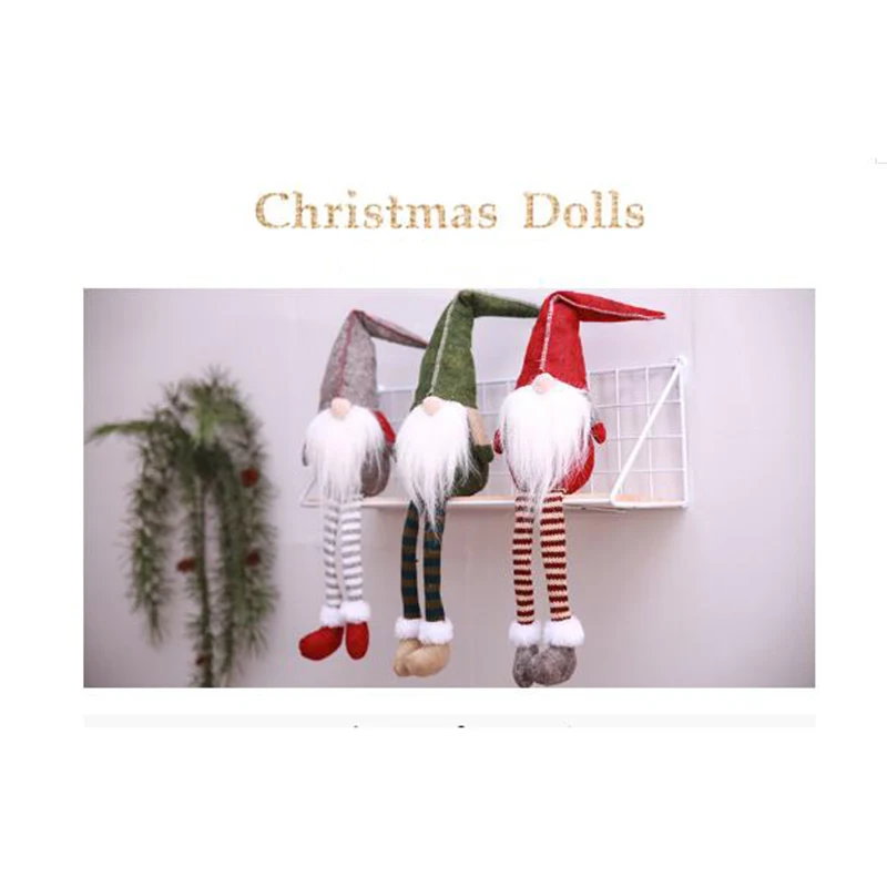 

Christmas Decoration Cute Sitting Long-legged Elf Festival New Year Dinner Party 2018 Christmas Decorations for Home