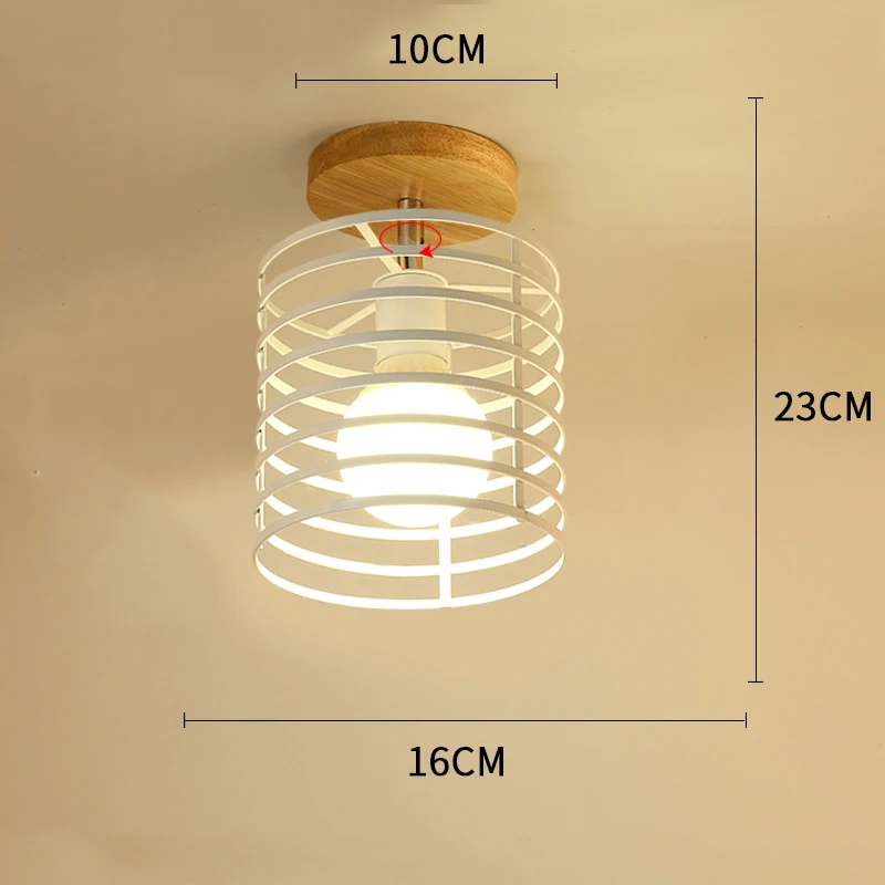 Современные светодиодные потолочные светильники для гостиной спальни скандинавские светодиодные потолочные лампы деревянные лампы для коридора прикроватный Бар Кухня E27 - Цвет корпуса: 13 no bulb