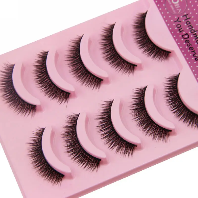 Shellhard 5Paris Fashion Handmade Fake Eyelash Natural Long Thick Eyelash Party Eye Lash For Makeup Tool