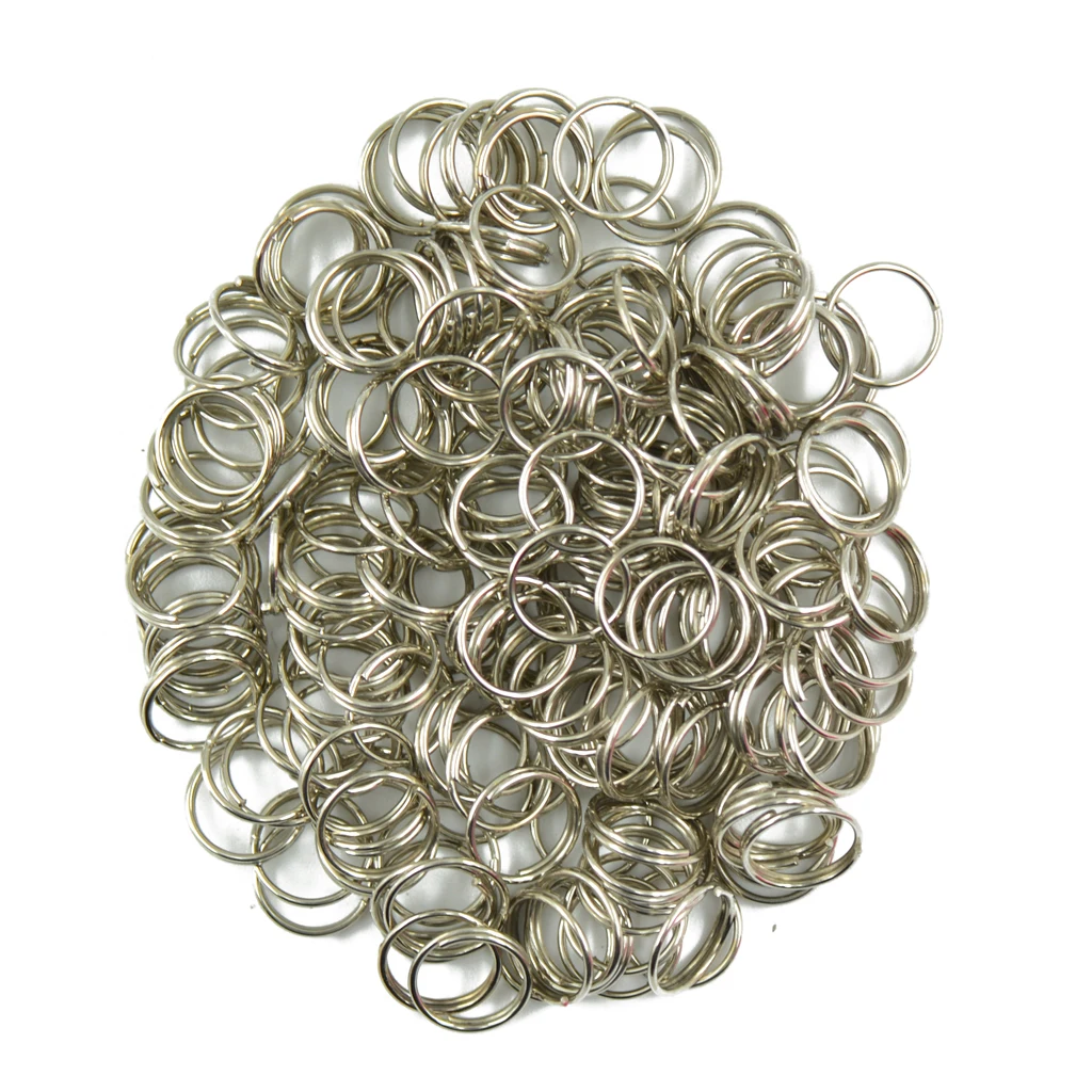 400 Piece Metal Double Loop Hoop Split Open Jump Ring Key Rings Jewelry Findings Gold + Silver 8mm