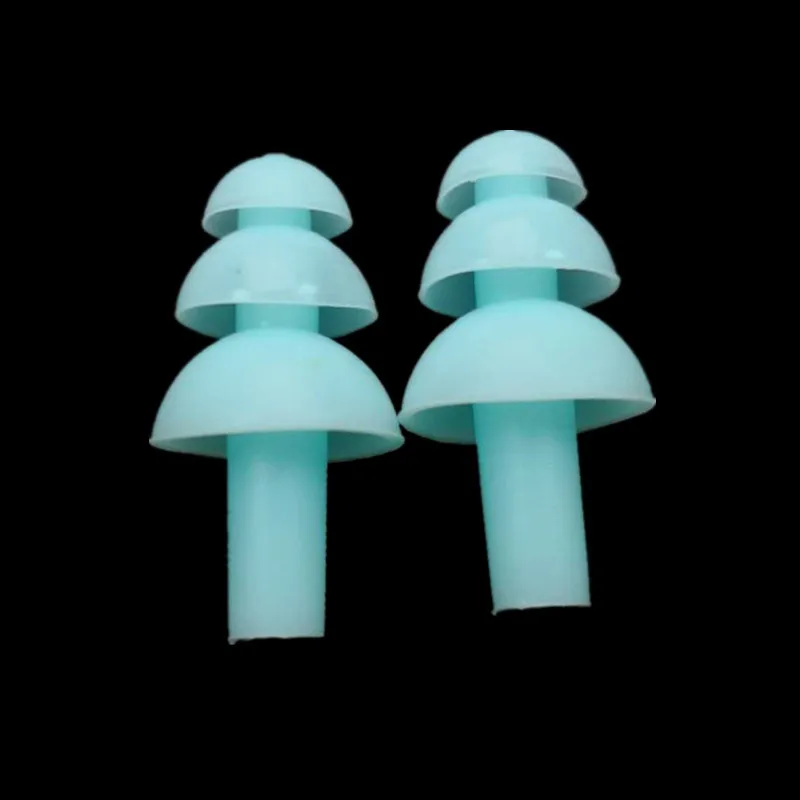 100 pairs Swimming earplugs waterproof silicone ear plugs wholesale water sports drifting Swimming training Earplugs for Adult