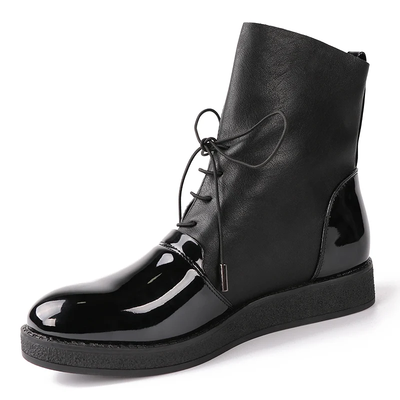 

2018 autumn and winter new fashion women's shoes wild high-top thick round head comfortable breathable women's boots