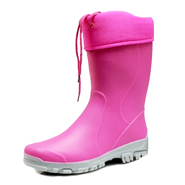 FREE SHIPPING.Women's Jelly Rainboots w/ Removable Fleece Liner,Clear ...